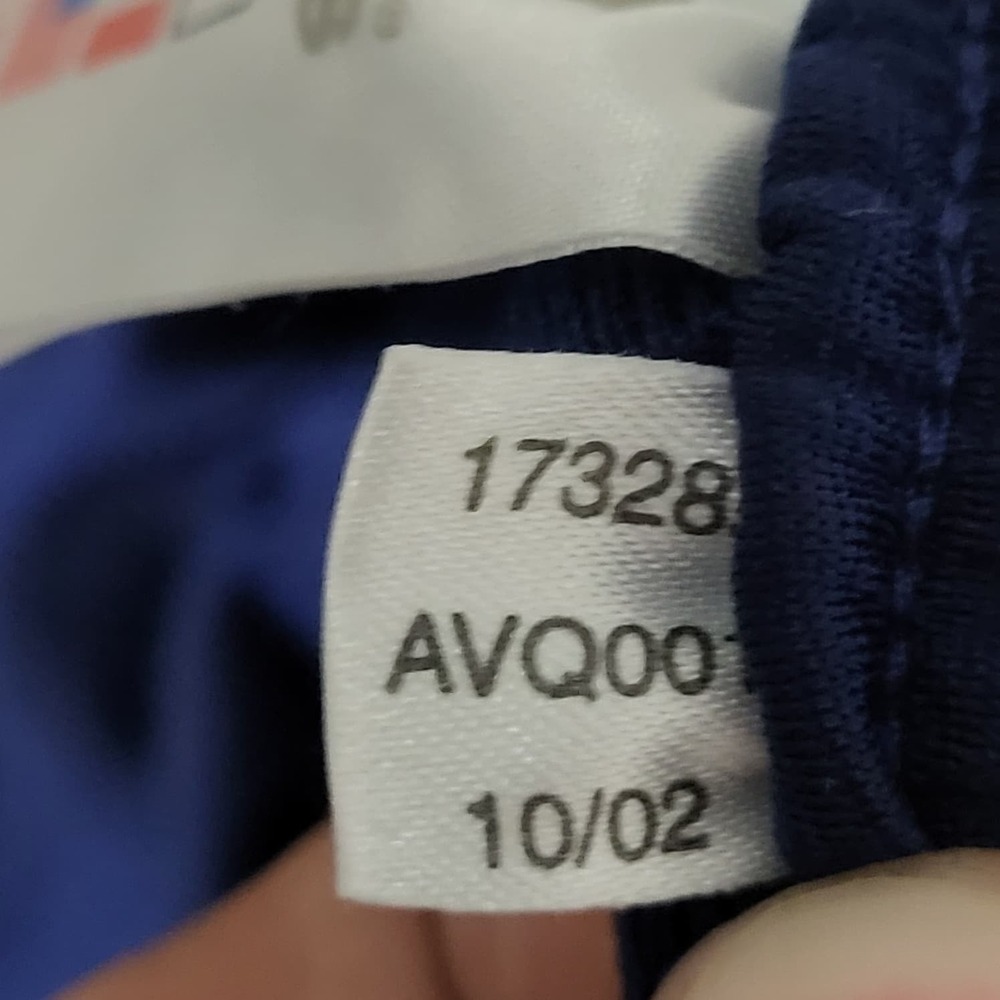 Vintage Adidas Track Pants Navy Blue Sz L Snap Button Sides Stripes Athletic Y2K - Picture 4 of 16